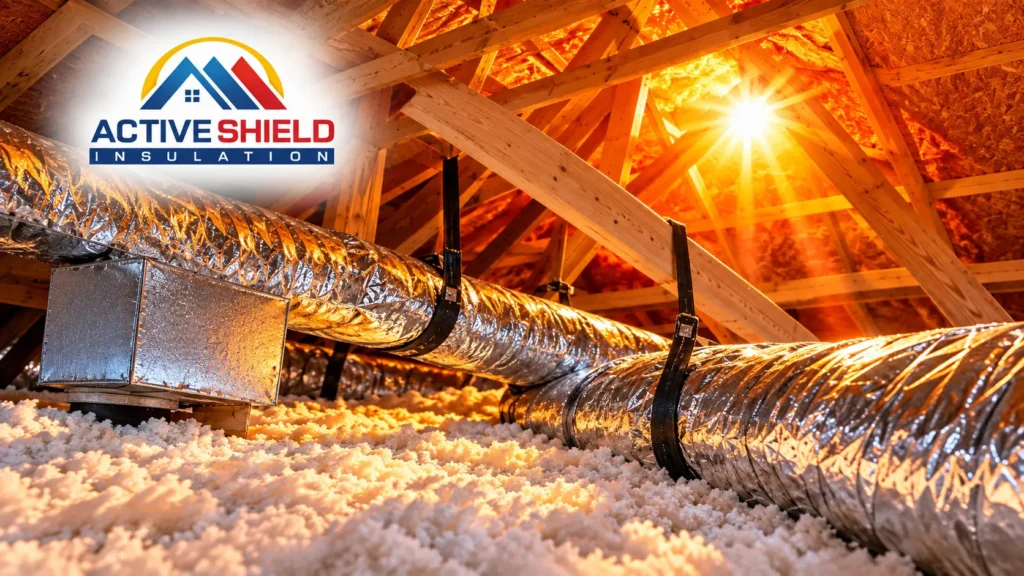 AC ductwork running through a hot Arizona attic