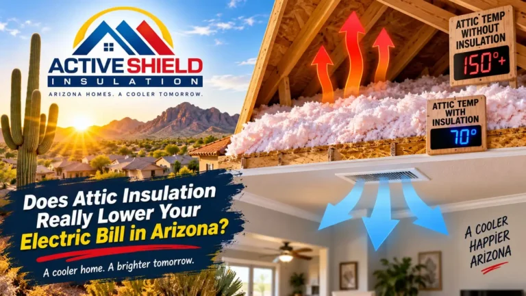 Attic insulation helping lower electric bills in an Arizona home