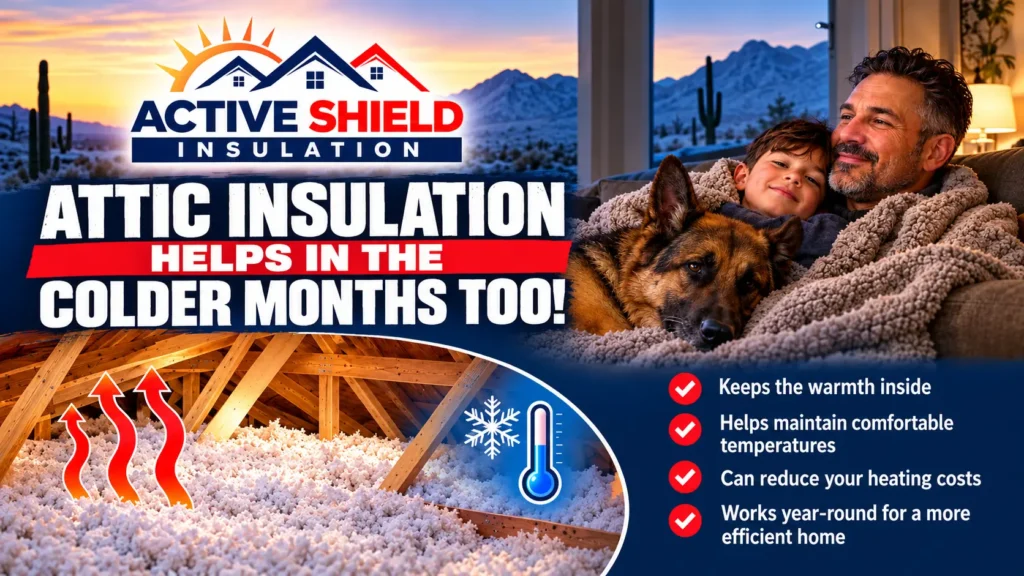Attic insulation helping keep an Arizona home warm during winter